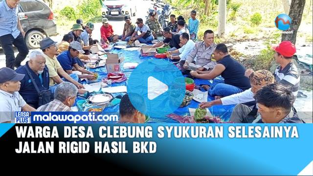 Warga Desa Clebung Syukuran Selesainya Jalan Rigid Hasil BKD
