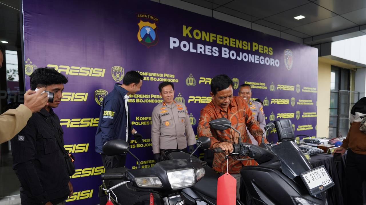 Dua Pelaku Curanmor Dibekuk Polres Bojonegoro