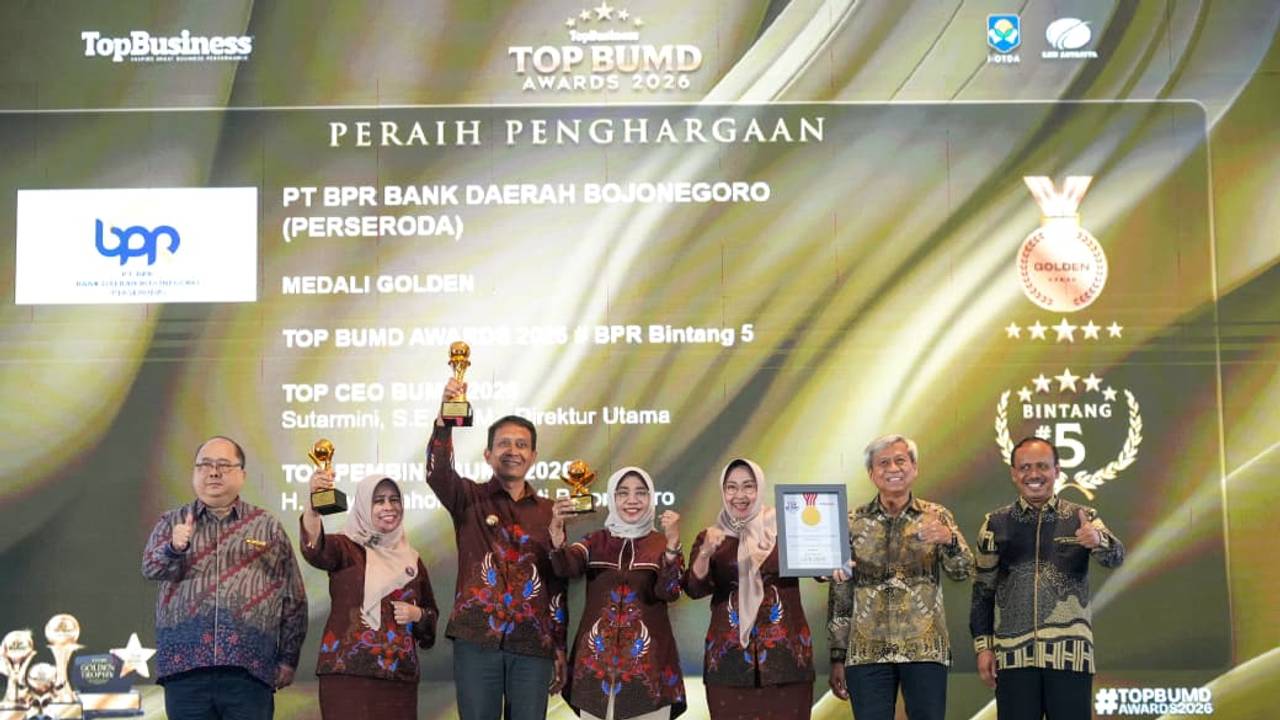 BUMD Bojonegoro Raih Dua Penghargaan TOP BUMD 2026, Bupati Dianugerahi Pembina Terbaik