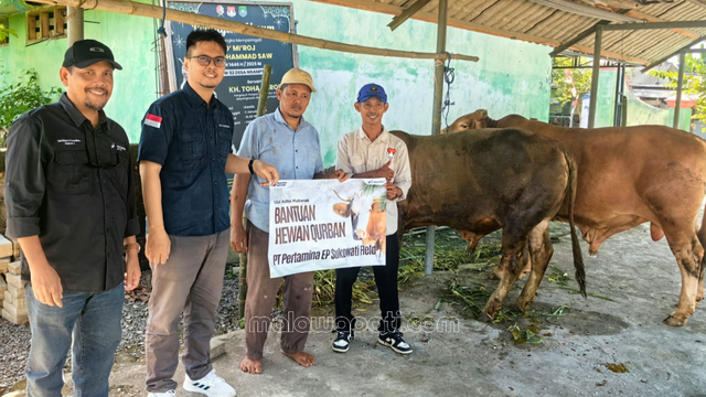 Pertamina EP Sukowati Field Salurkan Sapi Kurban untuk 4 Desa Ring 1 di Bojonegoro dan Tuban