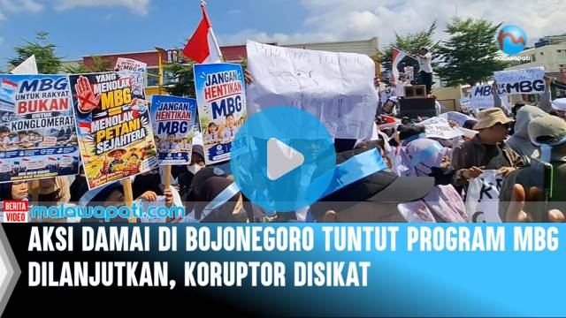 Aksi Damai di Bojonegoro Tuntut Program MBG Dilanjutkan, Koruptor Disikat