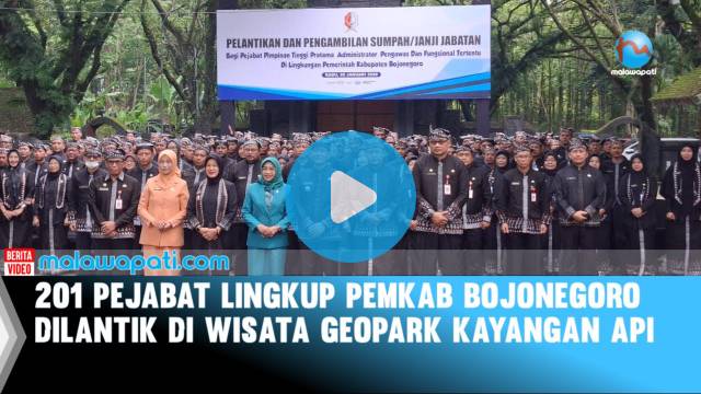 201 Pejabat Lingkup Pemkab Bojonegoro Dilantik di Wisata Geopark Kayangan Api