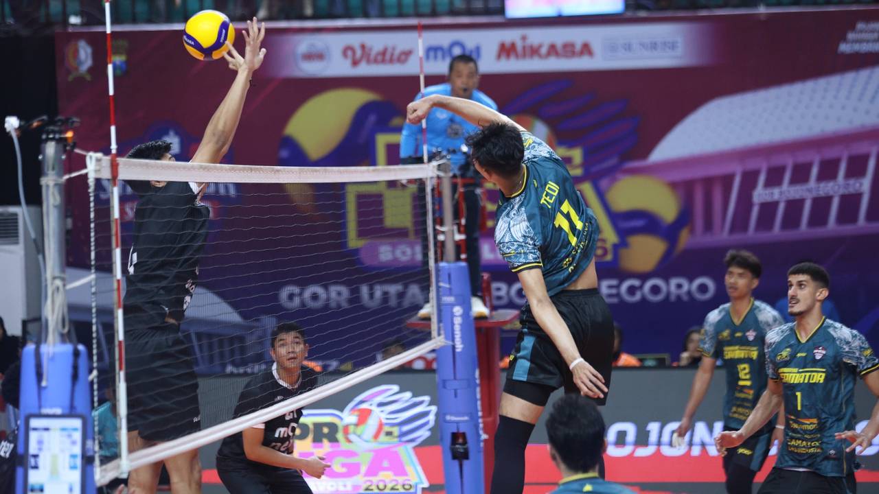 Berhasil Kalahkan Medan Falcon Tirta Bhagasasi, Samator Dipastikan Lolos Final Four
